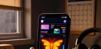 Top Smartphones to Look Out for in 2025: A Comprehensive Review Retro-futuristic cluttered Seattle desk, glowing glitchy phone, firefly vibes, 2 AM tech obsession.