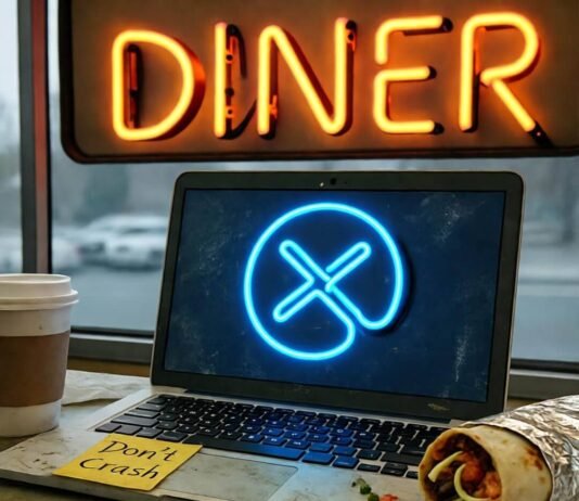 What’s Happening in Silicon Valley? Latest Updates and News Gritty diner counter with neon sign, beat-up laptop, half-eaten burrito.