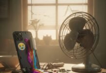 How to Upgrade Your Tech Setup Without Breaking the Bank Cluttered desk, jury-rigged monitor, burrito, "budget beast mode."