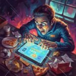 Gadget News 2025: The Best New Tech Gadgets to Look Forward To Frantic man reacting to "GADGET SD25" on a tablet.