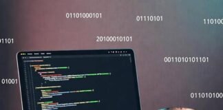 How to Build Your First AI Project: A Beginner’s Guide? Messy desk with laptop showing broken code, chipped "AI or Bust" mug, doodled notebook, glowing binary.